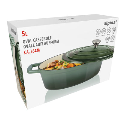 Casserole 33Cm Cast Iron Green