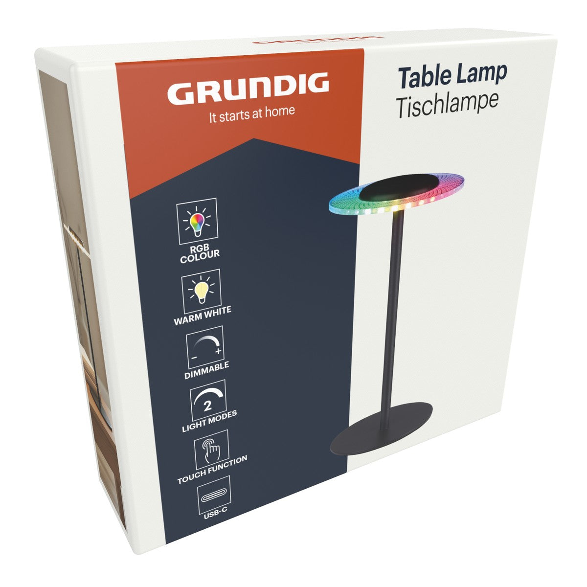Table Lamp Transparant Disc Round