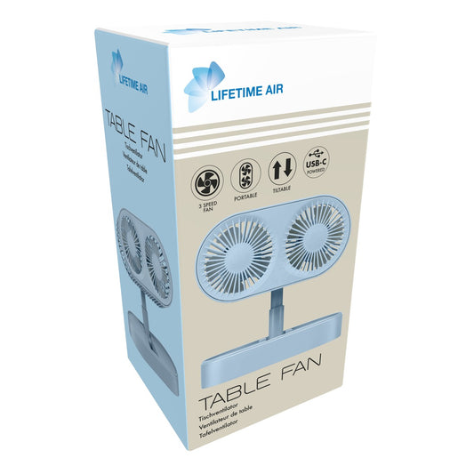 Fan Table Usb 1200Mah Blue
