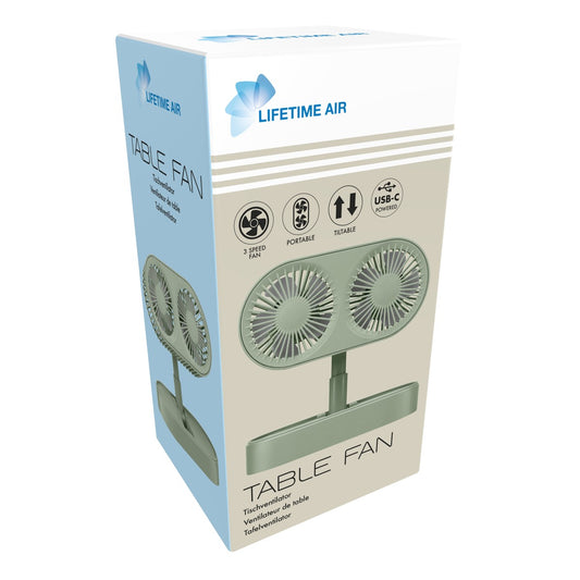 Fan Table Usb 1200Mah Green