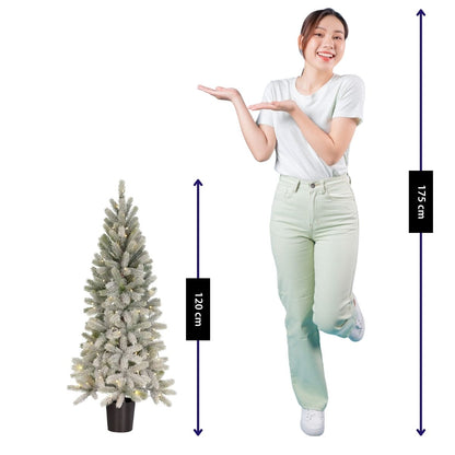 Nagoya Artificial Christmas Tree With Led Lights And Timer Function - H120 X Ø60 Cm - Green