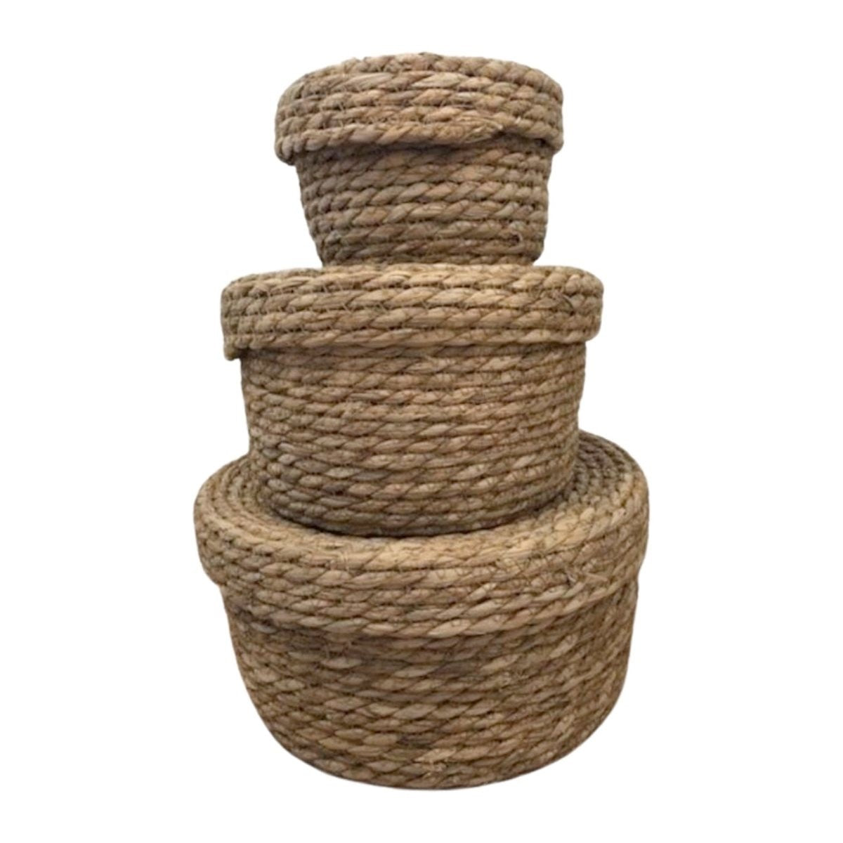 Basket With Lid 3Pc