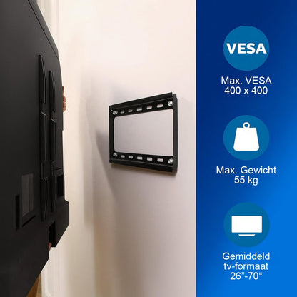 Philips Tv-Beugel Sqm5226/00 - 26 Tot 70 - Max 55 Kilo - Vast - Vesa - Lcd, Led, Oled En Qled - Plat