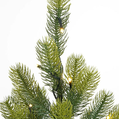 Nagoya Potted Artificial Christmas Tree With Led Lights - H90 X Ø55 Cm - Green