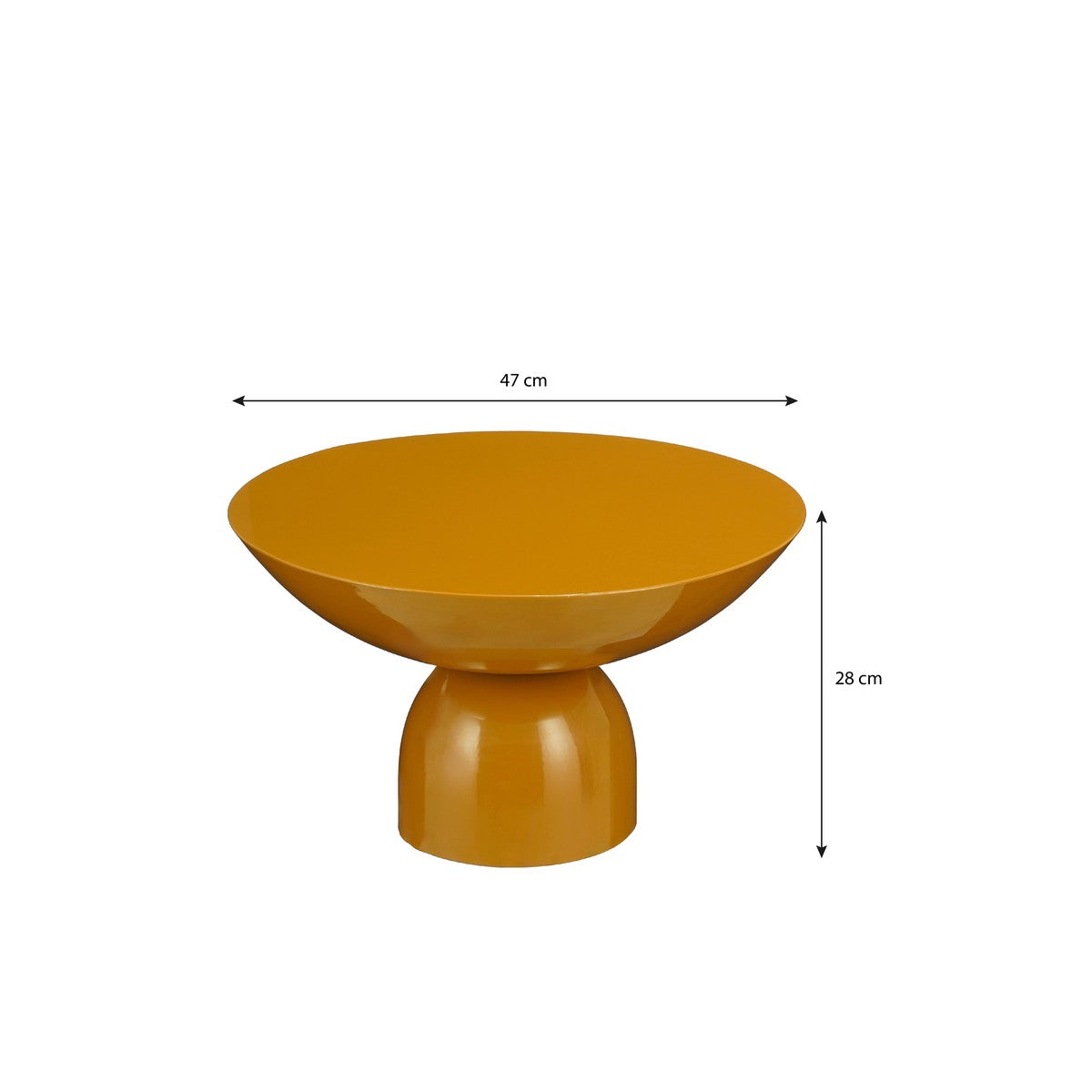 Celise Table Brown - H28Xd47Cm