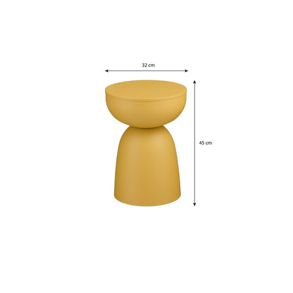 Elliot Bijzettafel - H45 X Ø32 Cm - Ijzer - Oker