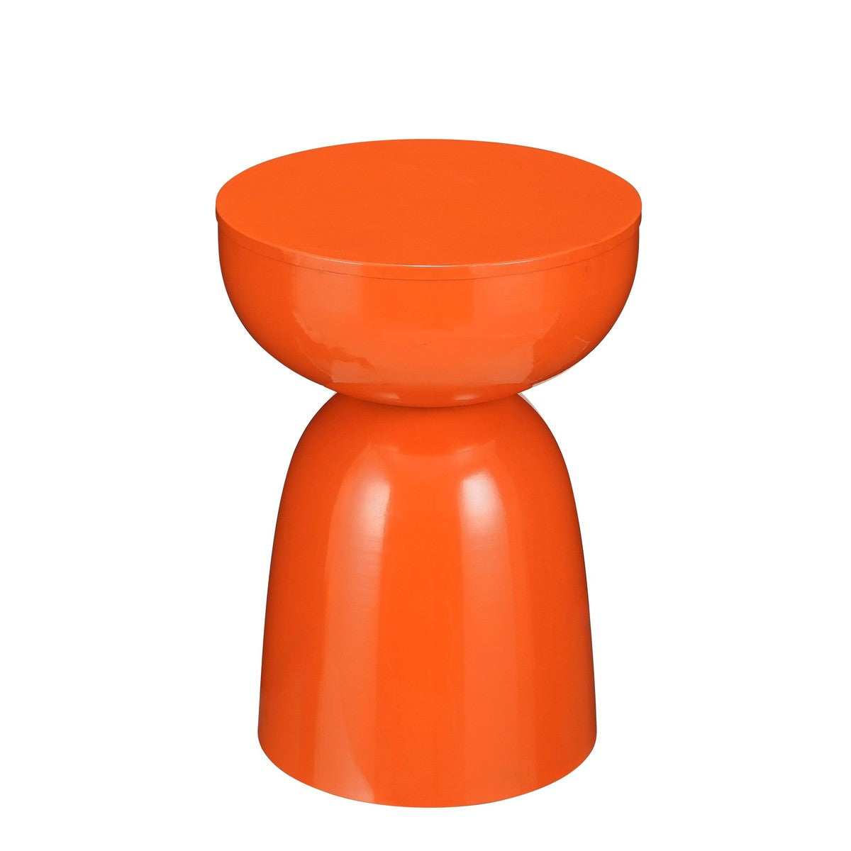 Elliot Bijzettafel- H45 X Ø32 Cm - Ijzer - Oranje