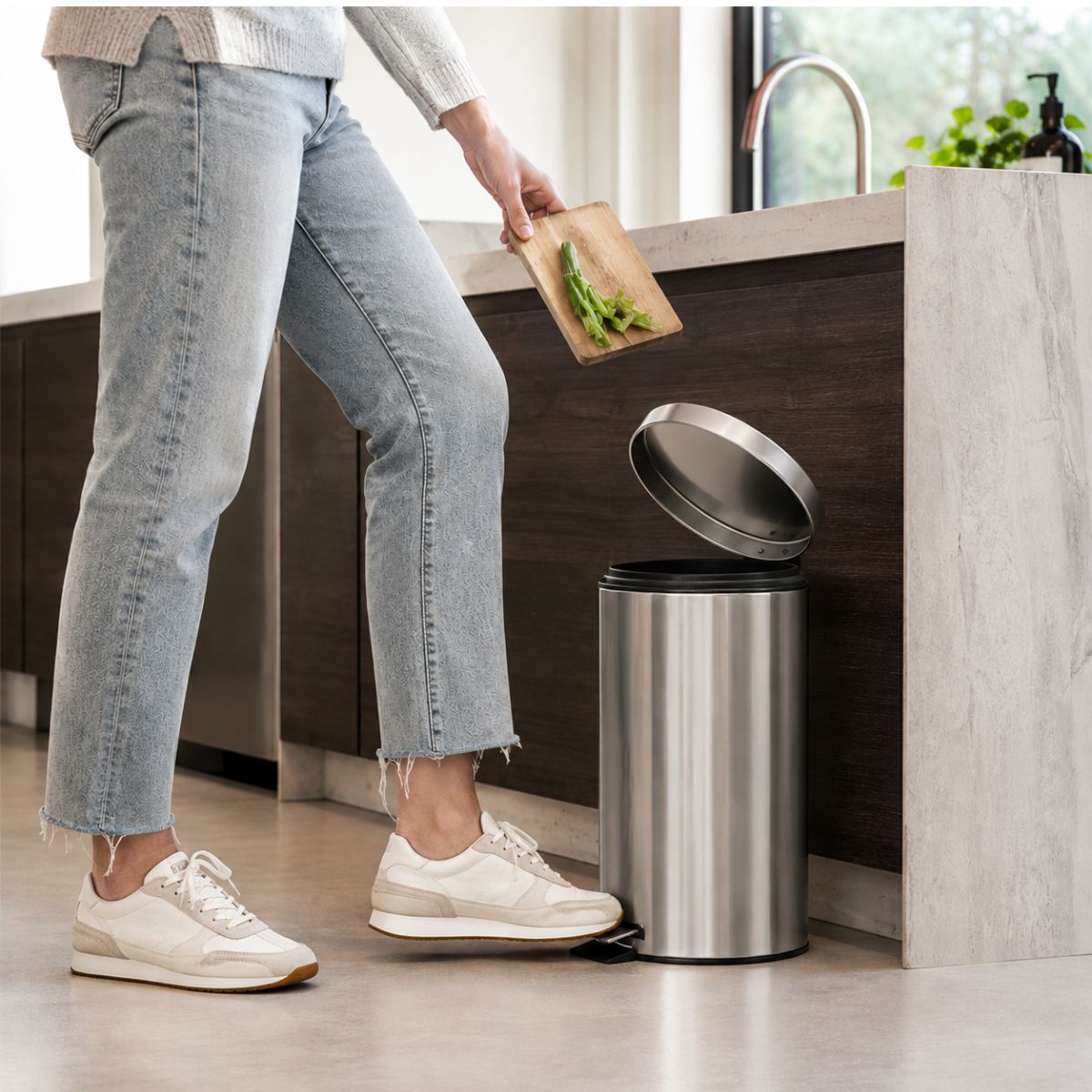 Pedal Bin 12L Satin Finish
