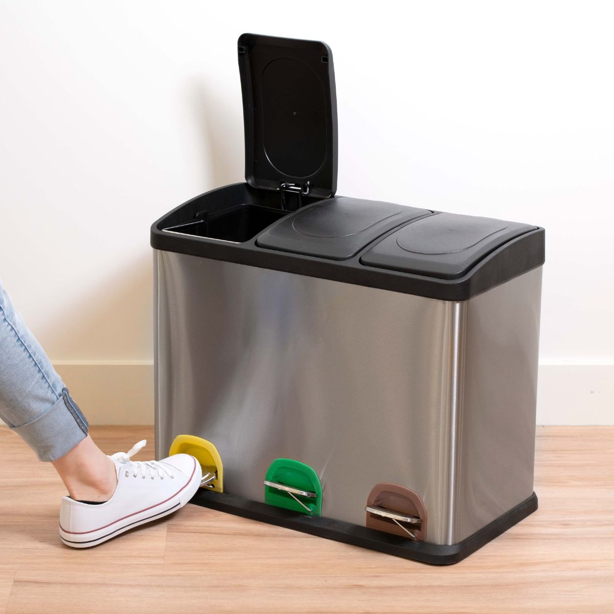 Pedal Bin 3X15L 4Pc