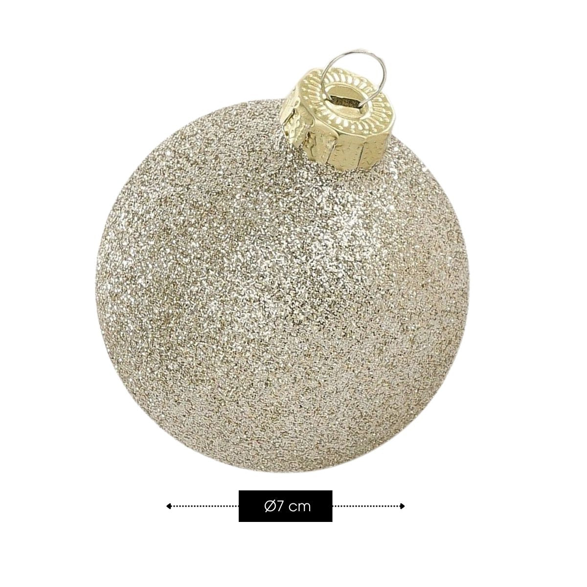 Christmas Baubles Set - 42 Pieces - Ø7 Cm - Gold