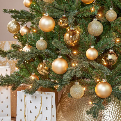 Christmas Baubles Set - 42 Pieces - Ø7 Cm - Gold