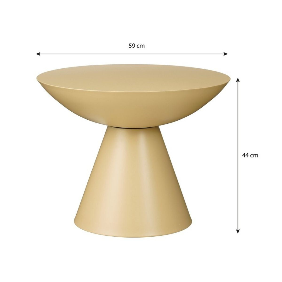 Celise Table Beige - H44Xd59Cm