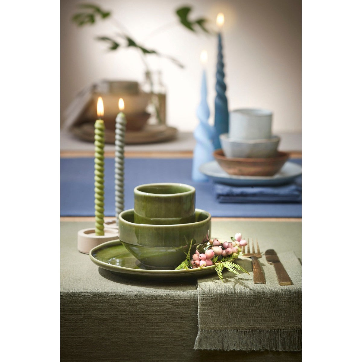 Rhea Bowl Green - H6,5Xd12,5Cm