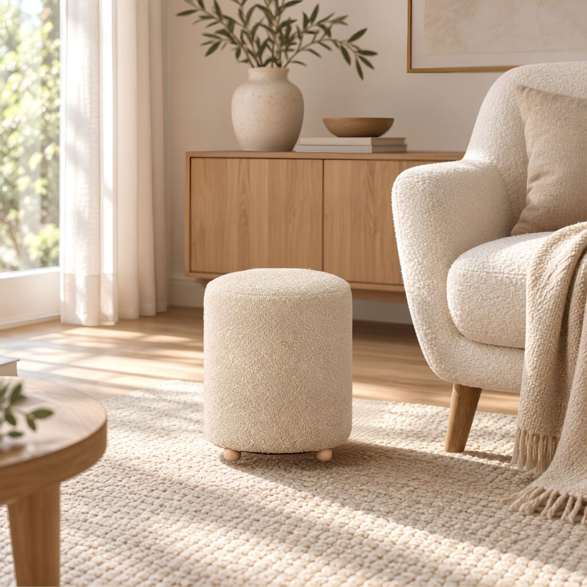 Yves Kruk Beige Fsc 100% - H38Xd31Cm