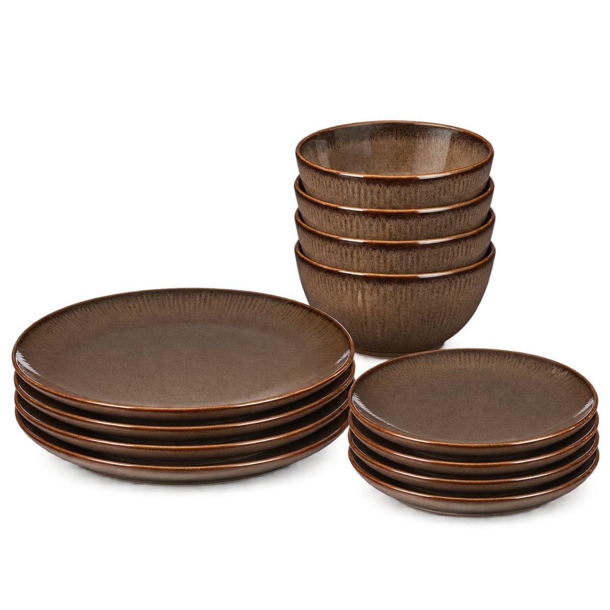 Nusa Servies Set Bruin 12 -Delig