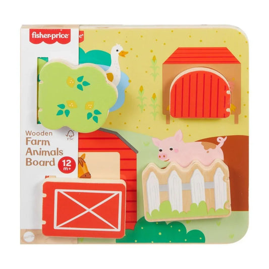 Fisher Price Houten Bord Kiekeboe Boerderijdieren