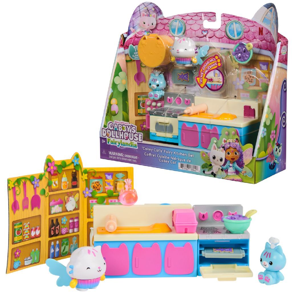 Gabby's Dollhouse Gabby'S Dollhouse Fairylandia Cakey Cat'S Fairy Kitchen