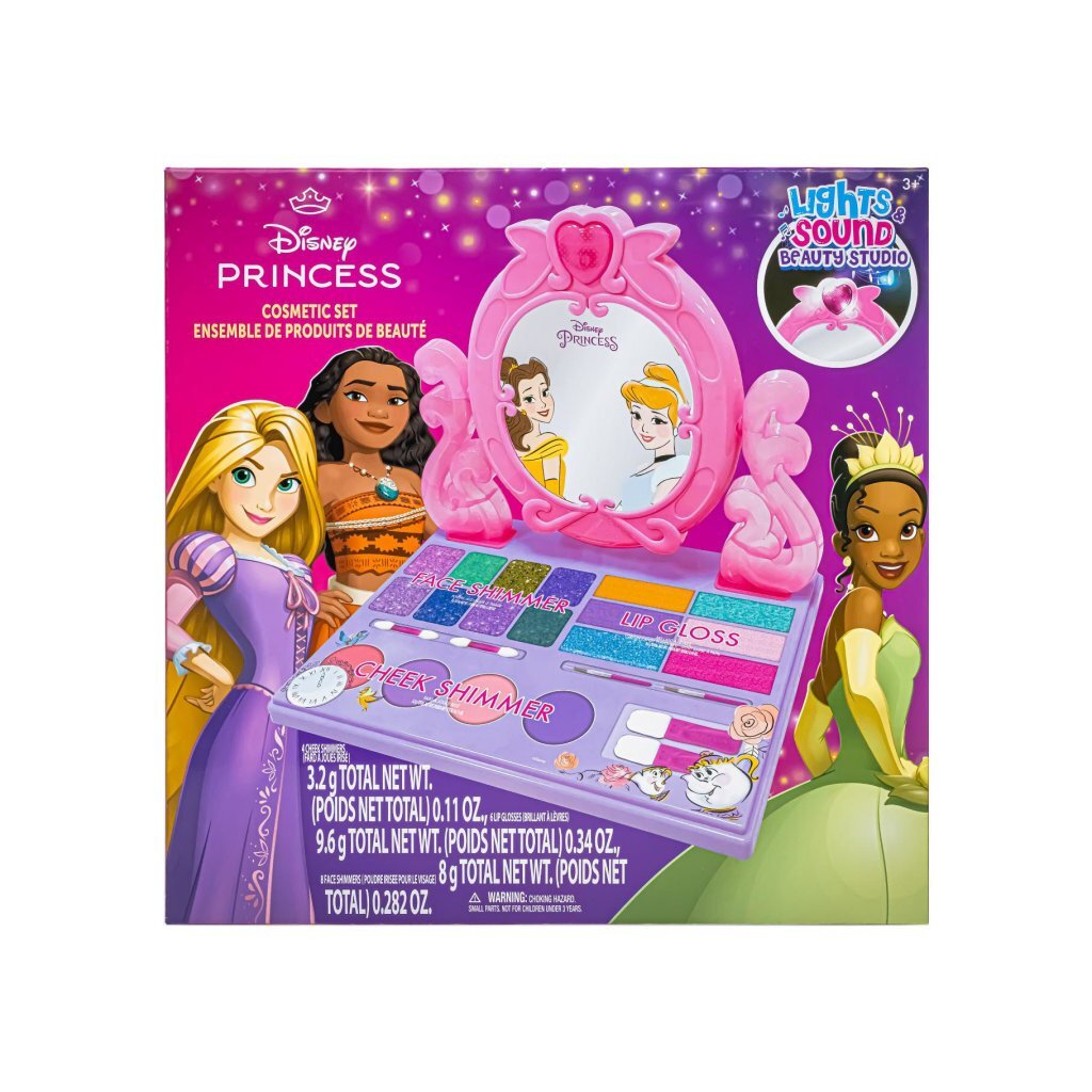 Disney Princess Kaptafel + Licht En Geluid + Make-Up Roze