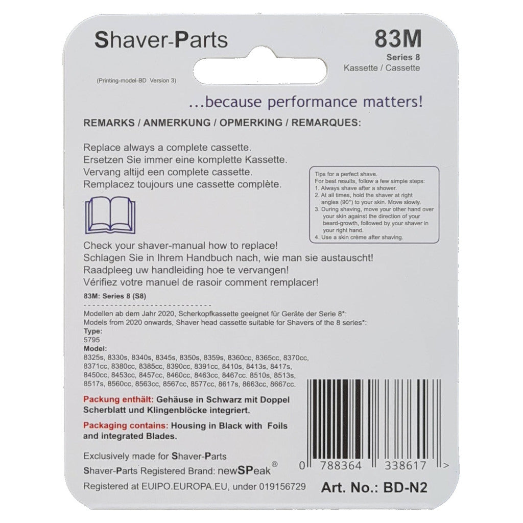 Shaver-Parts Braun Cassette Series 8 83M