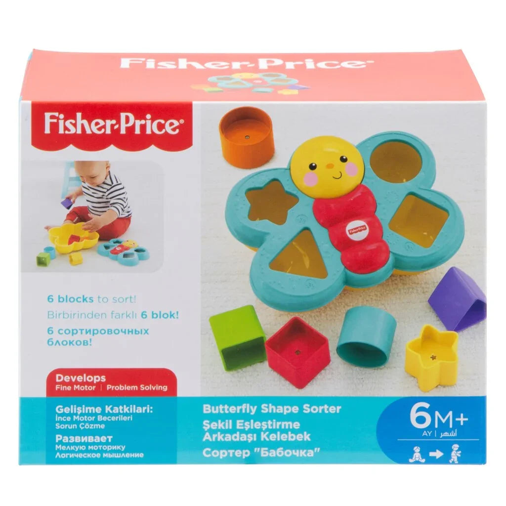 Fisher Price Vlinder Vormensorteerder + 6 Blokjes