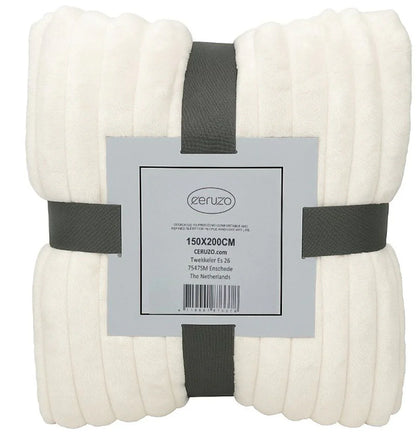 Ceruzo Fleece Deken - 150X200 Cm - Creme