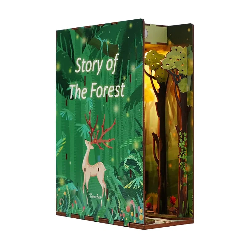 Tonecheer, Diy Book Nook, Story Of The Forest Bookend, Tq106, 18,2X8X24,5Cm