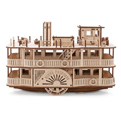 Eco Wood Art (Ewa) 3D Houten Puzzel Paddle River Princess Steamer, 3397, 35×20×22,5Cm