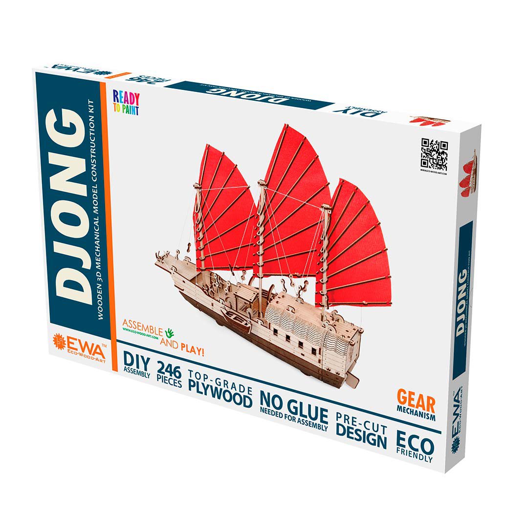 Eco Wood Art (Ewa) 3D Houten Puzzel Djong, 2925, 38,5X16,5X46,2Cm