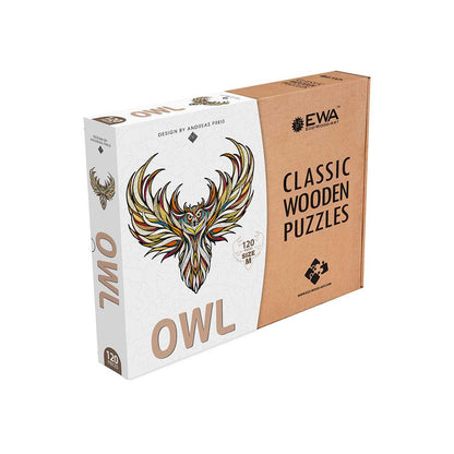 Eco Wood Art (Ewa) Houten Legpuzzel Uil/ Owl, 2512, 29,7X28,5X0,5Cm Kartonbox