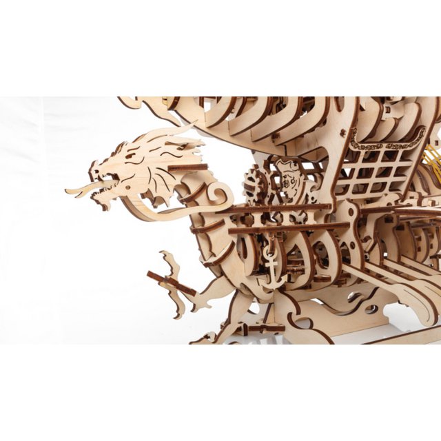 Eco Wood Art (Ewa) 3D Mechanische Puzzel, Piratenluchtschip Skylord, 0327, 37,1X37,7X25,5Cm