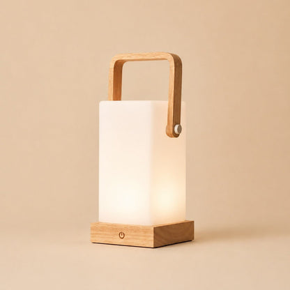 Harper Lichtbruine Houten Oplaadbare Lamp