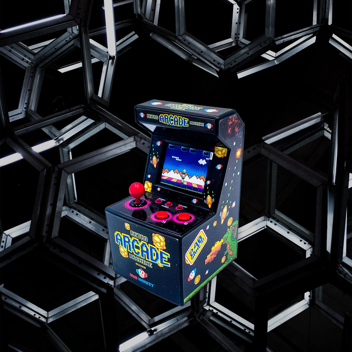 Mad Monkey - Retro Mini Arcademachine - Incl. 240X 8-Bit Spellen