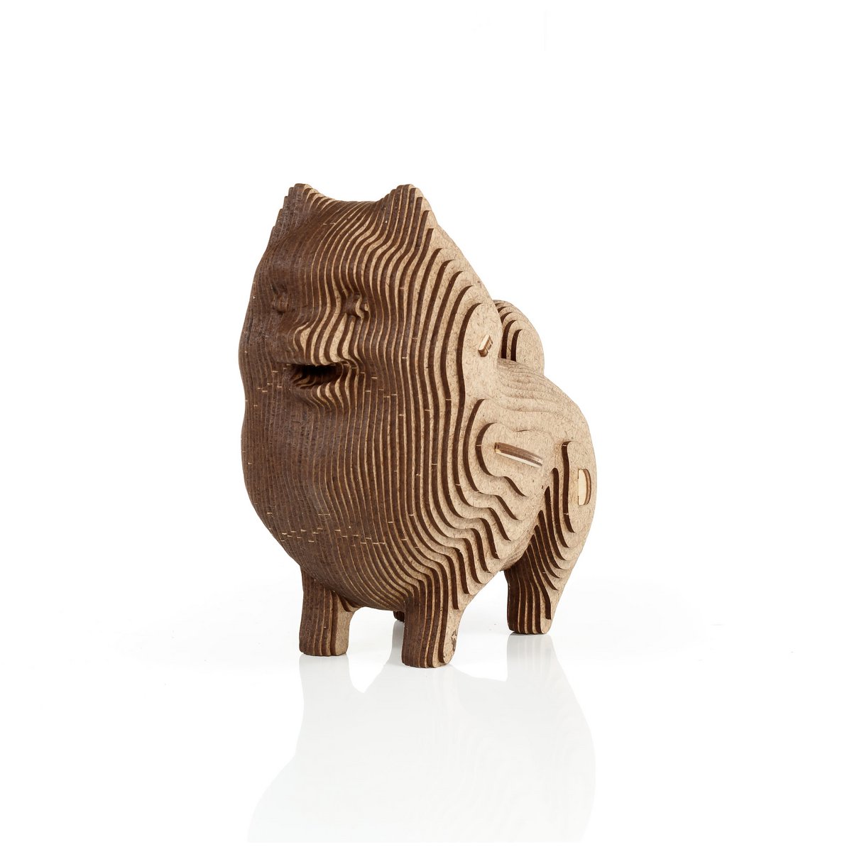 Eco Wood Art (Ewa) 3D Houten Bouwset Spaarpot Hondje/Dog, 3786, 15X9,1X15,7Cm