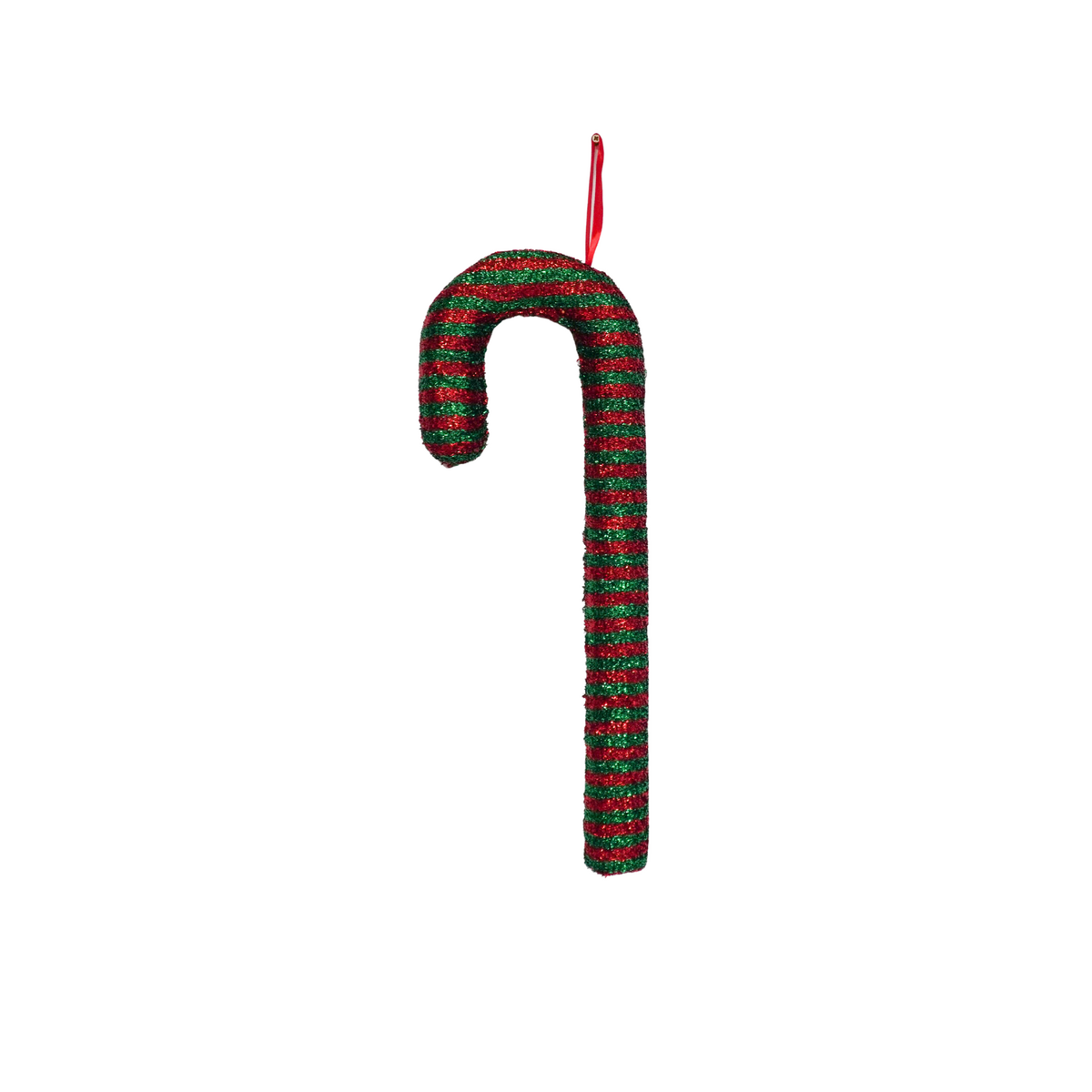 Kerstdecoratie - Zuurstok - Schuim - Groen/Rood - 52Cm