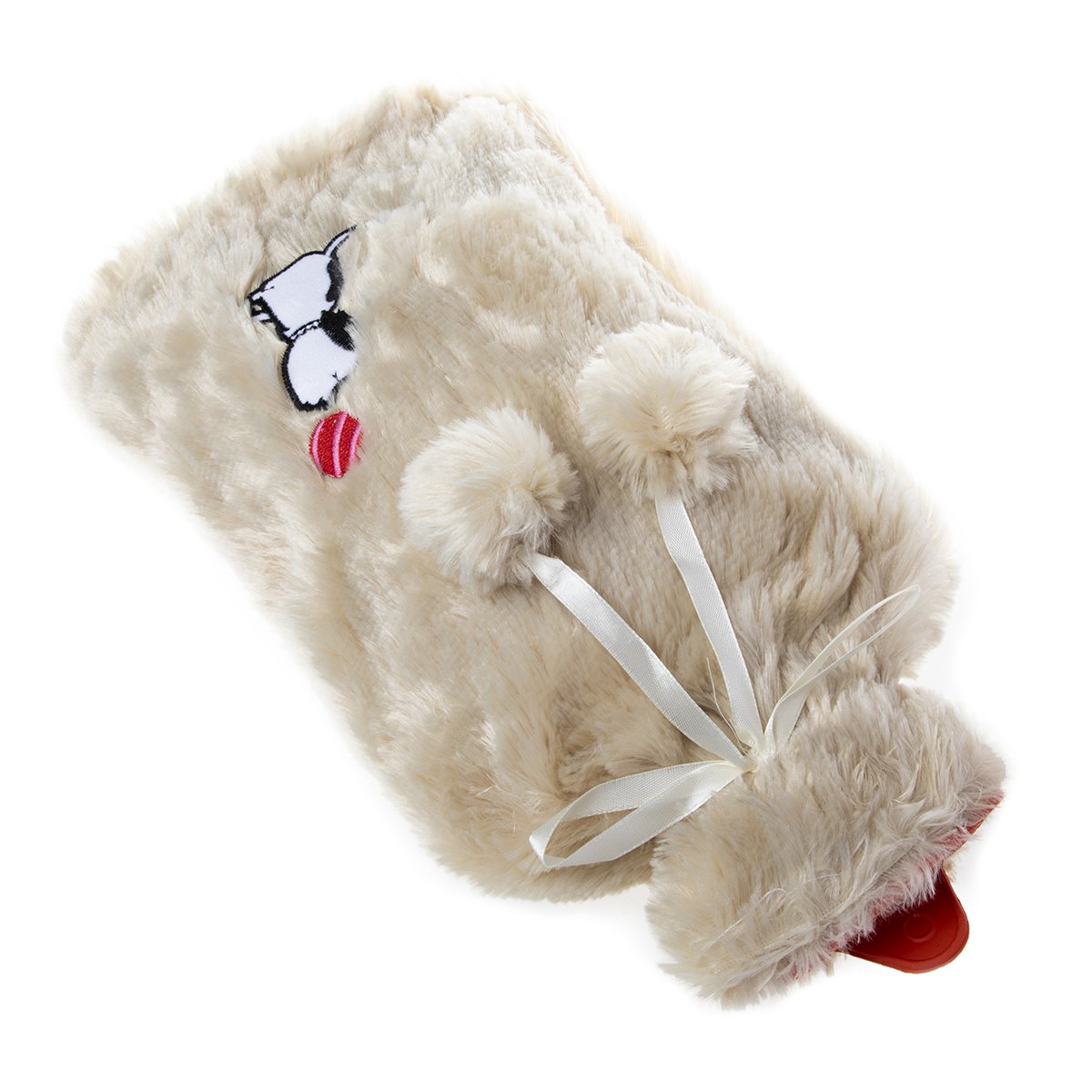 Biggdesign Dogs Beige Warmwaterkruik Met Zachte Pluche Hoes 68 Oz