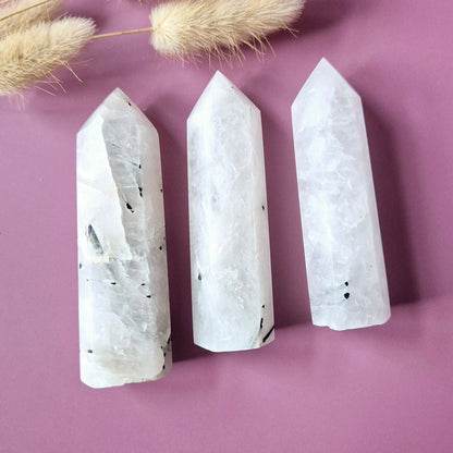 Edelsteen Zwarte Toermalijn In Kwarts Toren (8–10 Cm) Beschermend • Zuiverend • Balancerend