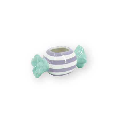 Pot - Bloempot - Toffee Candy - Mint/Lila -12,5X6X6Cm