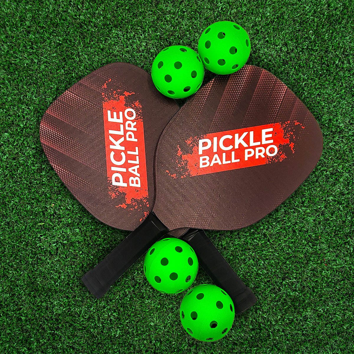 Pickleballset - Met 2 Rackets En 4 Ballen