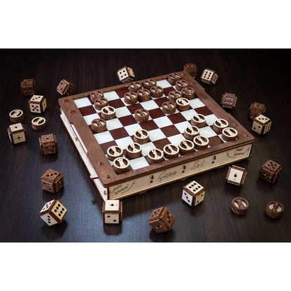 Eco Wood Art (Ewa) Gameset, Schaak En Damset, 0587, 25X28,5X4,2 Cm