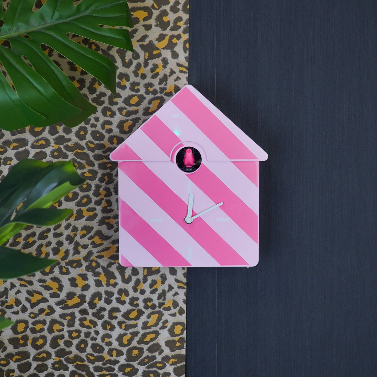 Klokklokkoekjes Koekoekpatroon/Roze- 24X27X9Cm