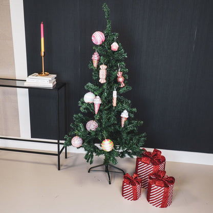 Led Xmas Gift - S3 - Polysenee - Rood/White -15/20/25Cm