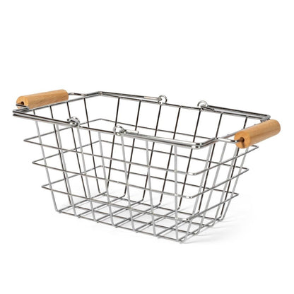 Winkelmandje Met Houten Handvatten