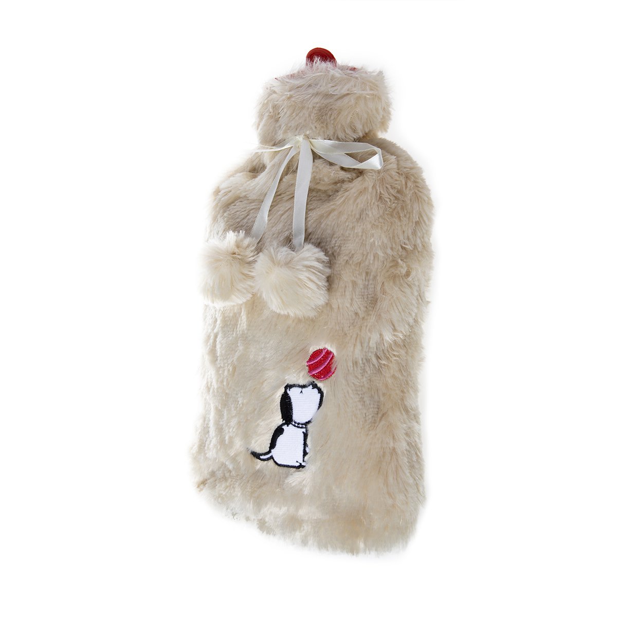 Biggdesign Dogs Beige Warmwaterkruik Met Zachte Pluche Hoes 68 Oz