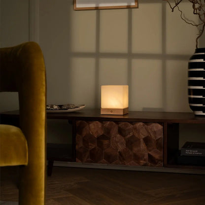 Yce Lichtbruine Oplaadbare Houten Lamp
