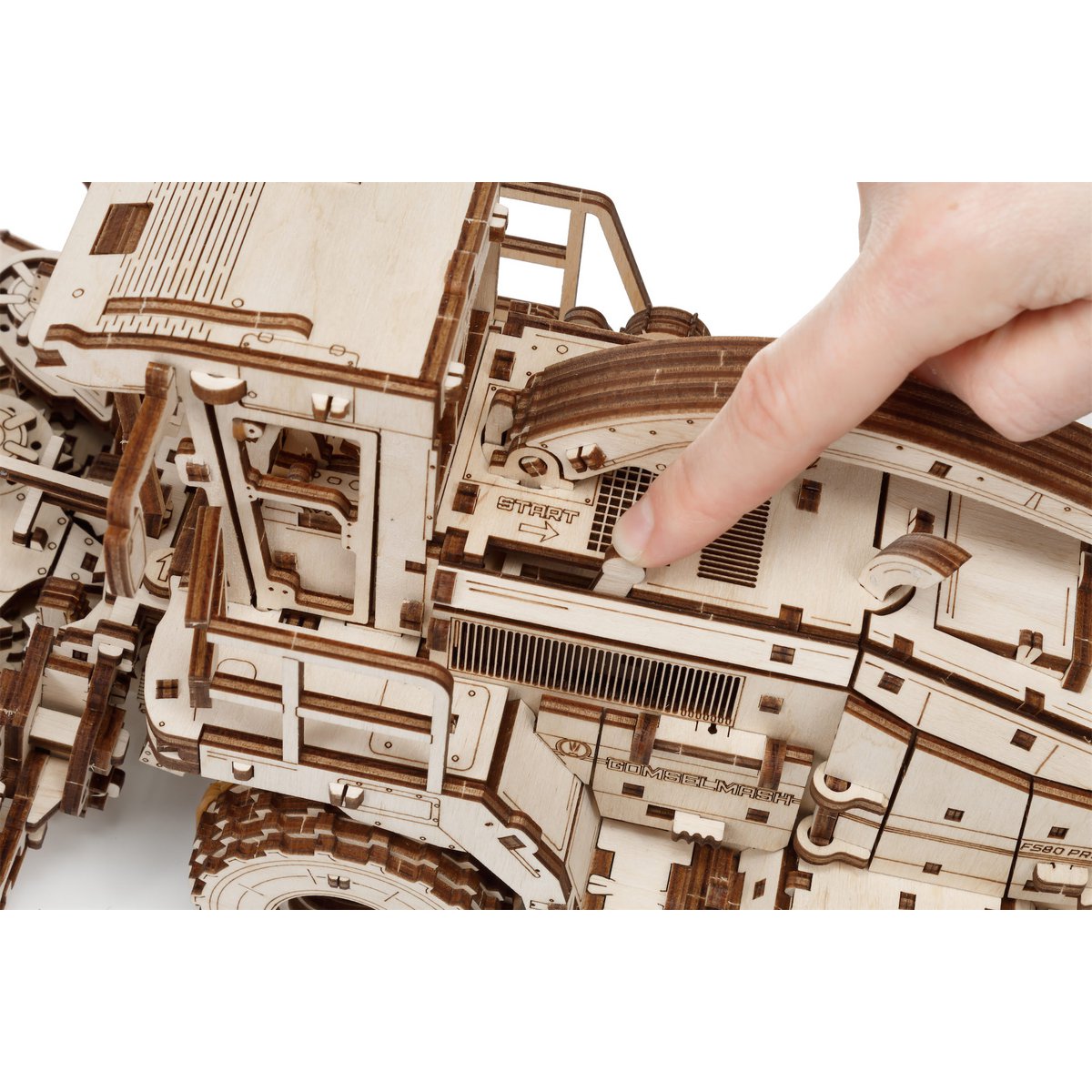 Eco Wood Art (Ewa) 3D Houten Puzzel, Harvester Forage Fs 80 Pro, 3823, 15,3X34,1X18,6Cm