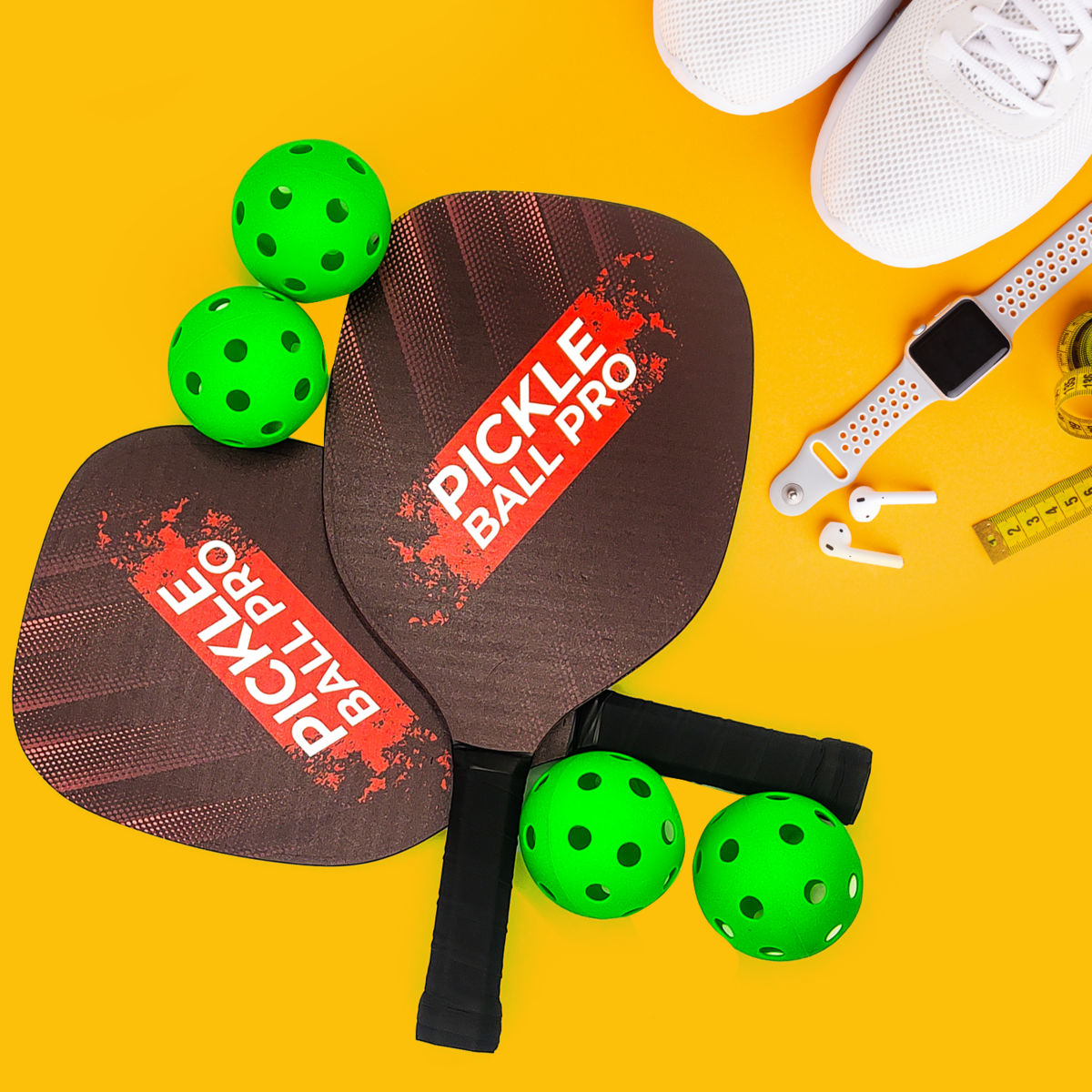 Pickleballset - Met 2 Rackets En 4 Ballen
