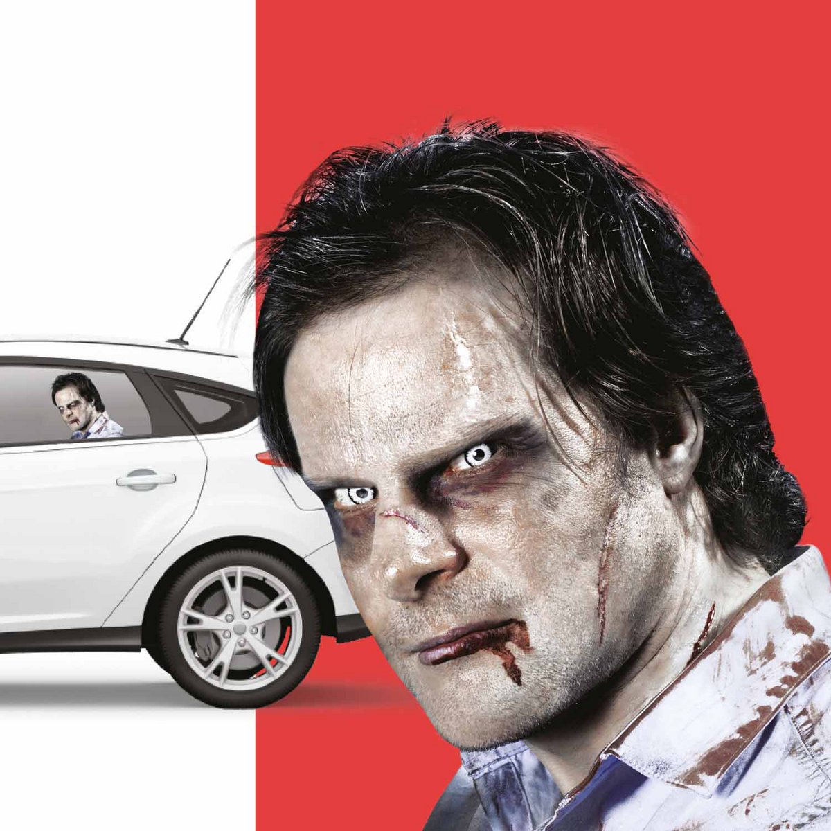 Rijd Met Een Zombie - Raamstickers