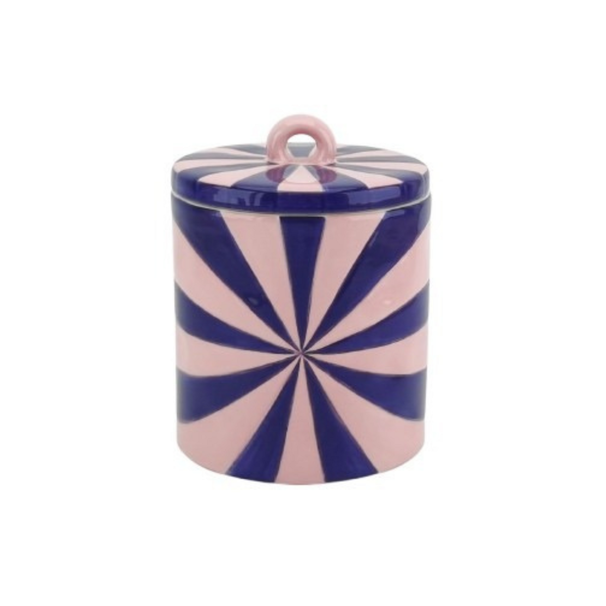 Voorraadpotje - Swirl - Roze/Blauw - 11X11X14,5Cm