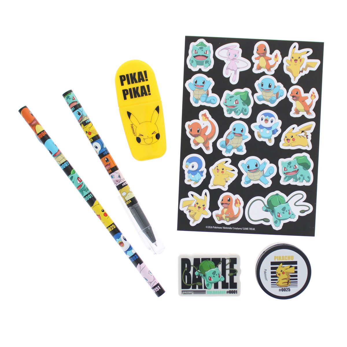 Pokémon - Schrijfwarenset 8 Stuks