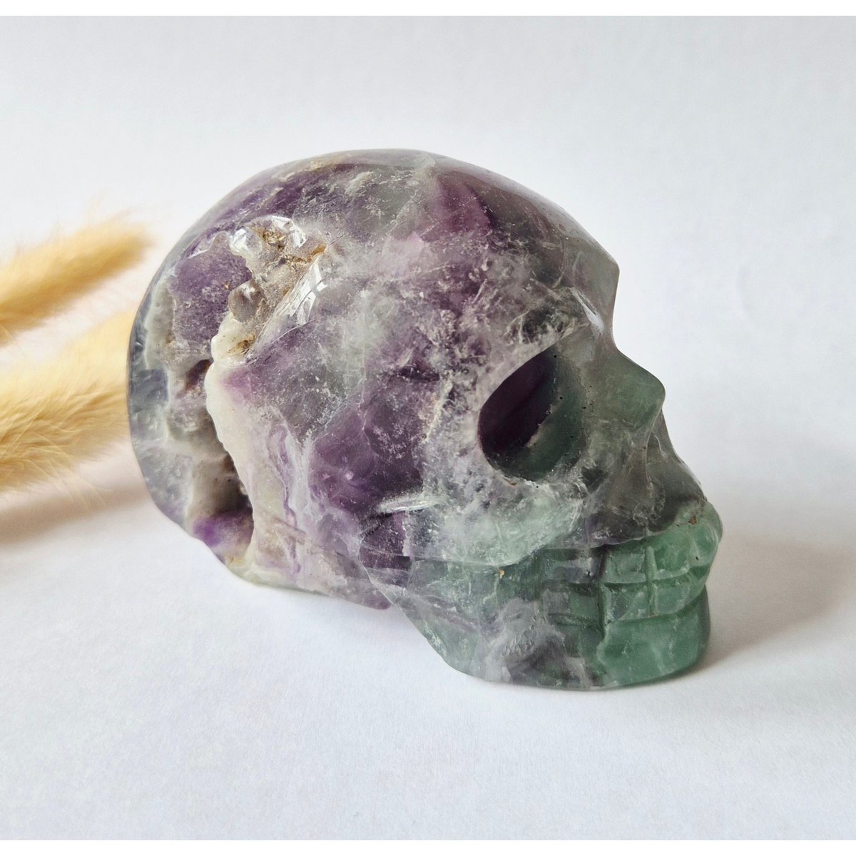 Edelsteen Skull Candy Fluoriet Schedel 460G